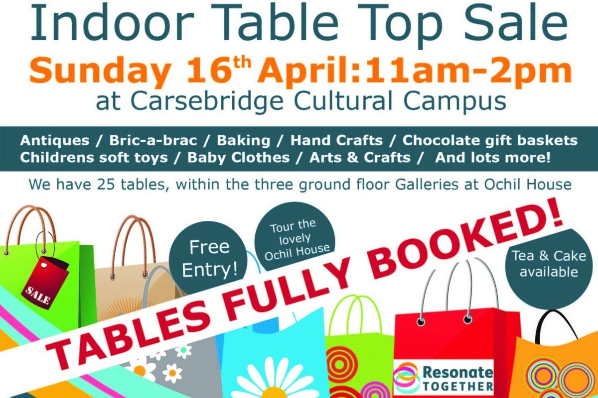 Table Top Sale – New Dates